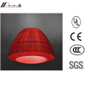 Luz pendente de tecido vermelho Lantern-Design para hotel